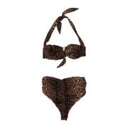 Animal Print Bikini Sæt