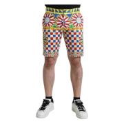 Farverige Carretto Print Bermuda Shorts