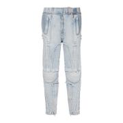 Ribbed Cotton Slim-Fit Jeans