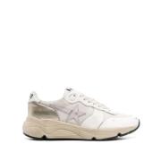 Running Sole Net Leather Sneakers