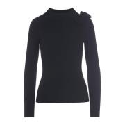 Bitte Kai Rand Saku Knit Bluse Med Sløjfe Bluser 236-1065-4341 Black