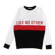 Herre Crewneck Sweatshirt Hvid/Sort/Rød