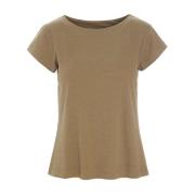 Rib Strik T-shirt Nutmeg Beige