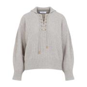 Luksuriøs Uld Kashmir Sweater Nøgen Neutrale