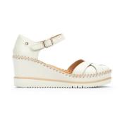 Komfortabel højhælet sandal - Off White