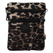 Printet Crossbody Taske med Flere Rum