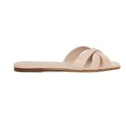 Hvide Læder Chic Sandaler