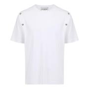 Hvid regular fit T-shirt i interlock stof