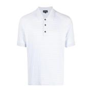 Elegant Blå Kortærmet Polo Shirt