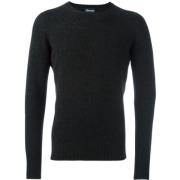 Mørkegrå Uld Rund Hals Pullover