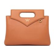 Blød Læder Crossbody Mini Taske Terracotta