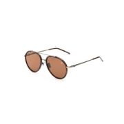 Brun Titanium Aviator Solbriller