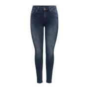 Blå Skinny Ankel Jeans Trendy Design