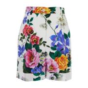 Blomsterprint Multifarvet Bermuda Shorts Kvinde