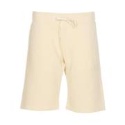 Jersey Cream Shorts med elastisk talje