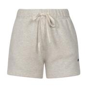 Sporty Felpa Shorts med Broderet Logo