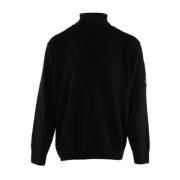 Sort Herre Sweater 80% Uld