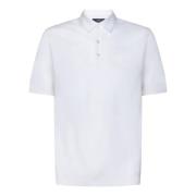 Hvid Polo T-shirt Bomuld Almindelig Pasform