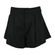 Nylon High-Waist Shorts med Lynlås