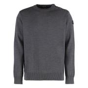 Ribbet Crew-Neck Uld Sweater