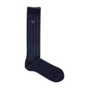 Blå Pinstripe Dress Socks