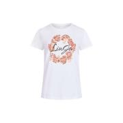 Blomstret Print Rund Hals T-shirt