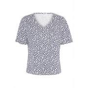 Navy Mini Grid Flower T-shirt