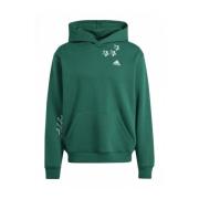 Scribble Fleece Hoodie Grøn