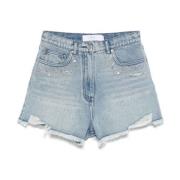 Blå Shorts med Studs