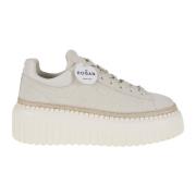 Hvide Sneakers med Rebprofil