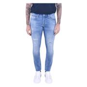 Skinny Fit Lavtalje Jeans Blå