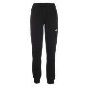 Sorte bomulds sweatpants med elastisk talje