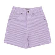 Stribet Lilla Rose Dame Shorts