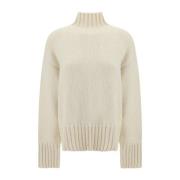 Hvid Uld Silke Sweater