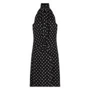 Silke Polka-dot Halterneck Kjole