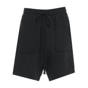 Sorte Drop Crotch Shorts