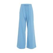 Blå Wide Leg Sweatpants