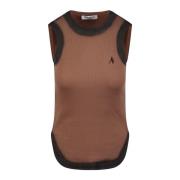 Terracotta Tank Top med Logo Broderi