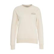 Beige 'Athena' Sweatshirt Distressed Design