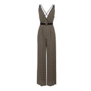 Georgette Jumpsuit med Diamantprint