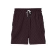 Rød Jacquard Shorts med Snørelinning