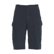 Blå Linned Cargoshorts Stilfuld Model