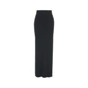 Sort High Waist Maxi Nederdel