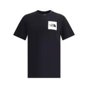 Sort Bomulds T-shirt med Logo Print