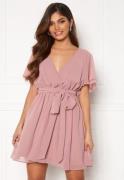 Goddiva Flutter Skater Dress Purple M (UK12)