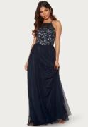 AngelEye High Neck Sequin Maxi Dress Dark blue M (UK12)