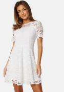 Bubbleroom Occasion Crochet Lace short dress White 38