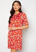 Happy Holly Blenda ss dress Red / Floral 36/38L