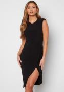 John Zack Sleeveless Drape Midi Dress Black XXS (UK6)