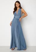 Goddiva Multi Tie Maxi Dress Light blue XXS (UK6)